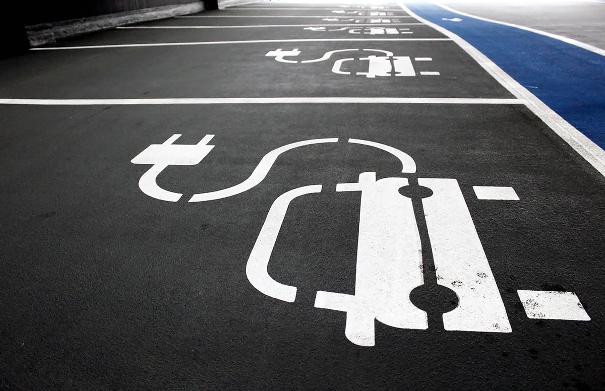 EV charging parking spaces