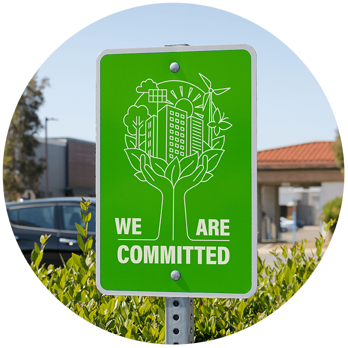 HiON sustainability commitment sign